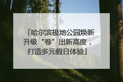 哈尔滨极地公园焕新升级“卷”出新高度，打造多元假日体验