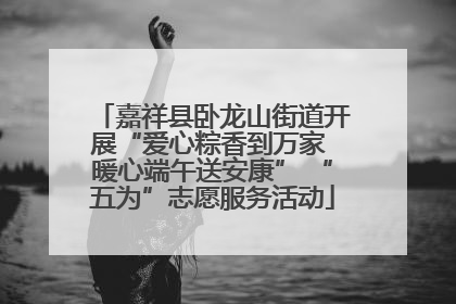 嘉祥县卧龙山街道开展“爱心粽香到万家 暖心端午送安康” “五为”志愿服务活动