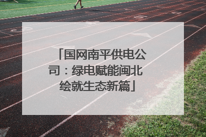 国网南平供电公司：绿电赋能闽北 绘就生态新篇