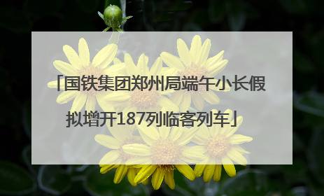 国铁集团郑州局端午小长假拟增开187列临客列车