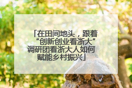 在田间地头，跟着“创新创业看浙大”调研团看浙大人如何赋能乡村振兴