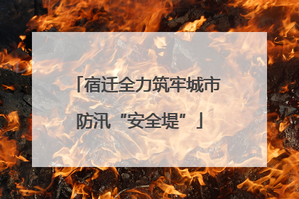 宿迁全力筑牢城市防汛“安全堤”