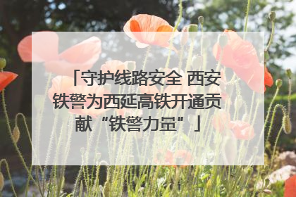 守护线路安全 西安铁警为西延高铁开通贡献“铁警力量”