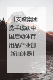 安踏集团携手璞跃中国启动体育用品产业创新加速器