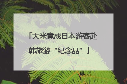 大米竟成日本游客赴韩旅游“纪念品”