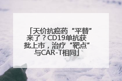 天价抗癌药“平替”来了？CD19单抗获批上市，治疗“靶点”与CAR-T相同