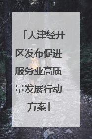 天津经开区发布促进服务业高质量发展行动方案