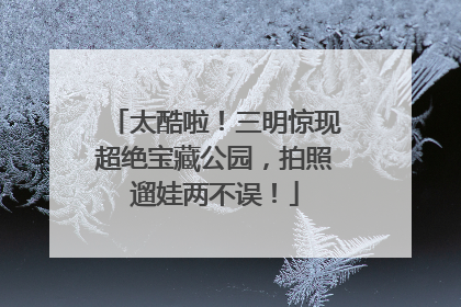 太酷啦！三明惊现超绝宝藏公园，拍照遛娃两不误！