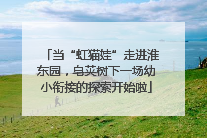 当“虹猫娃”走进淮东园，皂荚树下一场幼小衔接的探索开始啦