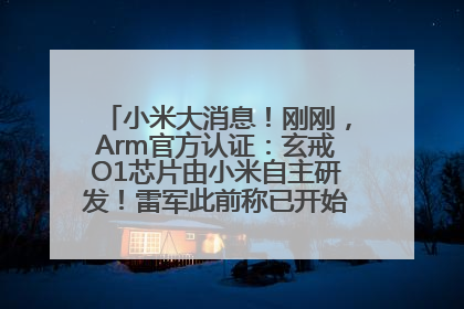 小米大消息！刚刚，Arm官方认证：玄戒O1芯片由小米自主研发！雷军此前称已开始大规模量产