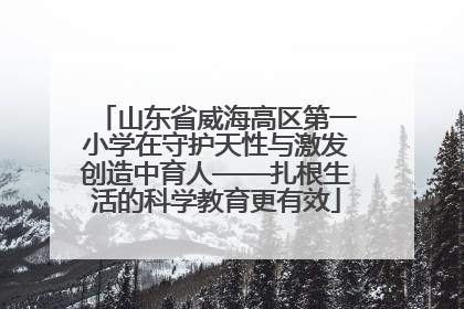 山东省威海高区第一小学在守护天性与激发创造中育人——扎根生活的科学教育更有效
