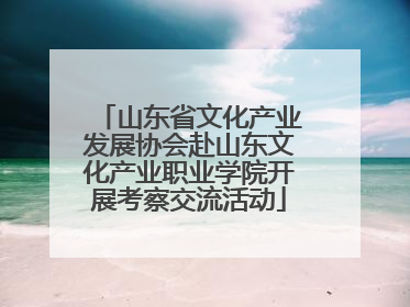 山东省文化产业发展协会赴山东文化产业职业学院开展考察交流活动