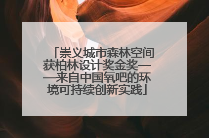 崇义城市森林空间获柏林设计奖金奖——来自中国氧吧的环境可持续创新实践