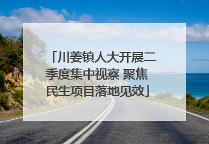 川姜镇人大开展二季度集中视察 聚焦民生项目落地见效