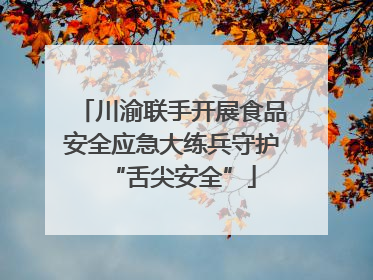川渝联手开展食品安全应急大练兵守护“舌尖安全”
