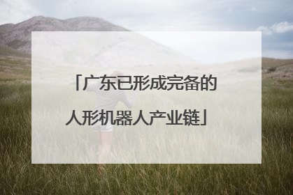 广东已形成完备的人形机器人产业链