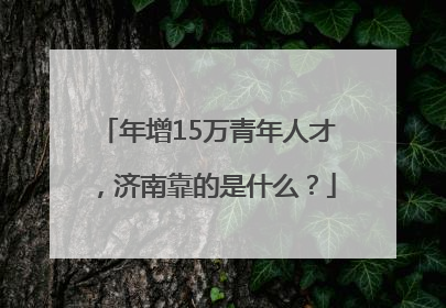 年增15万青年人才，济南靠的是什么？