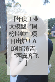 年度工业大模型“揭榜挂帅”项目出炉！AI创新济青“两翼齐飞”