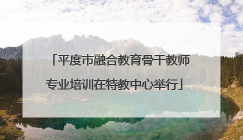 平度市融合教育骨干教师专业培训在特教中心举行