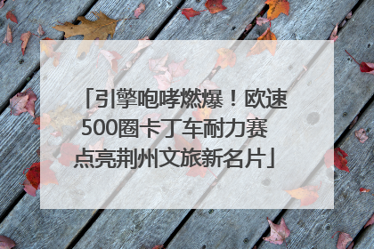 引擎咆哮燃爆！欧速500圈卡丁车耐力赛点亮荆州文旅新名片
