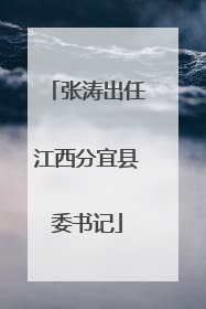张涛出任江西分宜县委书记