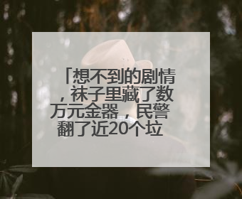 想不到的剧情，袜子里藏了数万元金器，民警翻了近20个垃圾桶找到