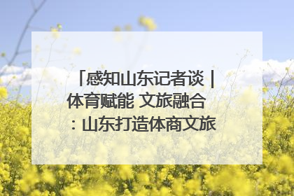 感知山东记者谈｜体育赋能 文旅融合：山东打造体商文旅融合发展新格局