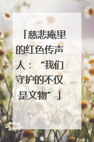慈悲庵里的红色传声人：“我们守护的不仅是文物”