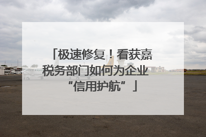 极速修复！看获嘉税务部门如何为企业“信用护航”