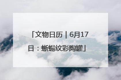 文物日历｜6月17日：蜥蜴纹彩陶罐