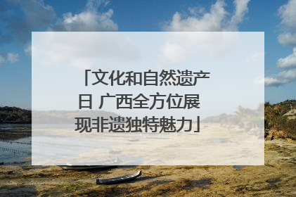 文化和自然遗产日 广西全方位展现非遗独特魅力