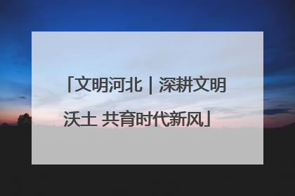 文明河北｜深耕文明沃土 共育时代新风