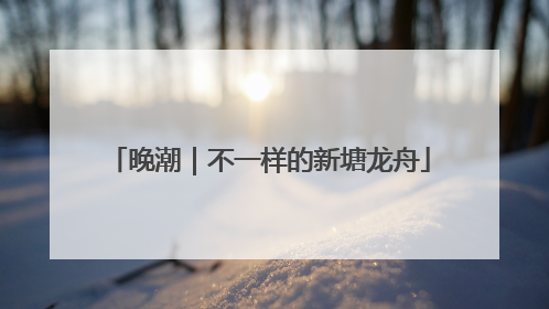 晚潮｜不一样的新塘龙舟