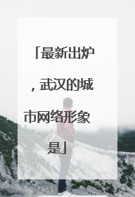最新出炉，武汉的城市网络形象是