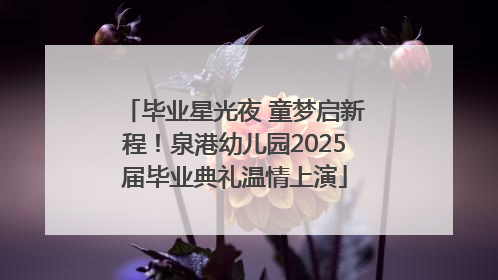 毕业星光夜 童梦启新程！泉港幼儿园2025届毕业典礼温情上演