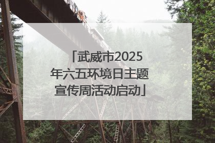武威市2025年六五环境日主题宣传周活动启动