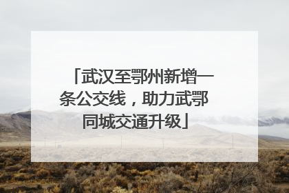武汉至鄂州新增一条公交线，助力武鄂同城交通升级