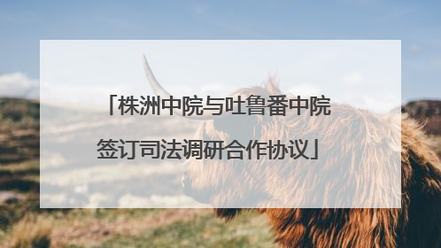 株洲中院与吐鲁番中院签订司法调研合作协议