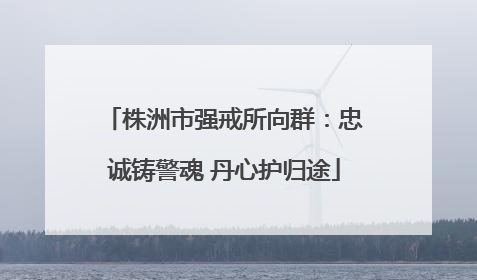 株洲市强戒所向群：忠诚铸警魂 丹心护归途