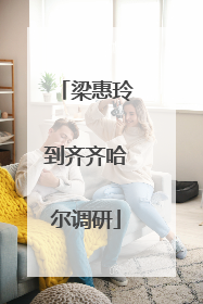 梁惠玲到齐齐哈尔调研