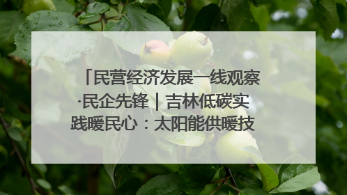 民营经济发展一线观察·民企先锋｜吉林低碳实践暖民心：太阳能供暖技术为北方清洁取暖破局
