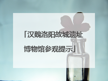 汉魏洛阳故城遗址博物馆参观提示