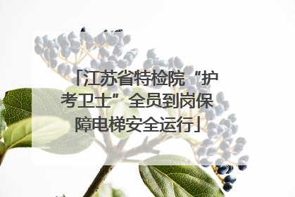 江苏省特检院“护考卫士”全员到岗保障电梯安全运行