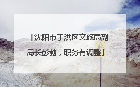 沈阳市于洪区文旅局副局长彭勃，职务有调整