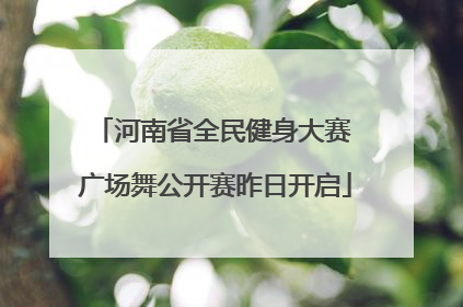 河南省全民健身大赛 广场舞公开赛昨日开启