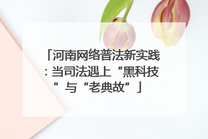 河南网络普法新实践：当司法遇上“黑科技”与“老典故”