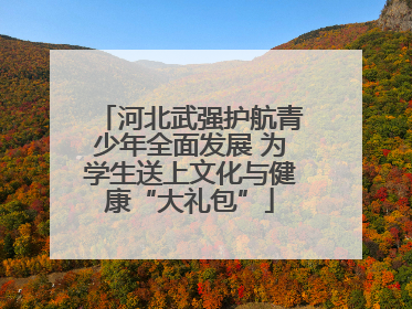 河北武强护航青少年全面发展 为学生送上文化与健康“大礼包”