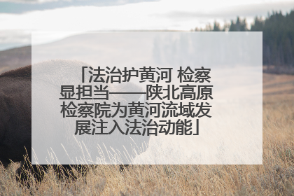 法治护黄河 检察显担当——陕北高原检察院为黄河流域发展注入法治动能