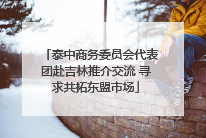泰中商务委员会代表团赴吉林推介交流 寻求共拓东盟市场