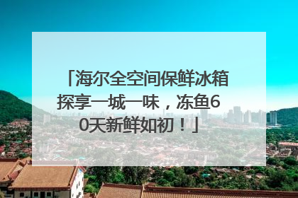 海尔全空间保鲜冰箱探享一城一味，冻鱼60天新鲜如初！